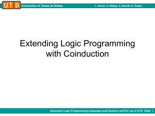 Extending Logic Programming with Coinduction