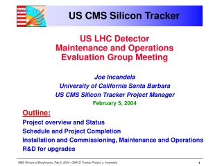 US CMS Silicon Tracker