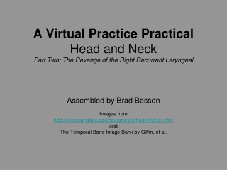 A Virtual Practice Practical  Head and Neck Part Two: The Revenge of the Right Recurrent Laryngeal