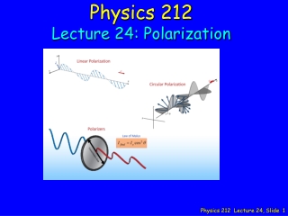 Physics 212 Lecture 24: Polarization