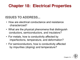 Chapter 18:  Electrical Properties