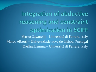 Integration of abductive reasoning and constraint optimization in SCIFF