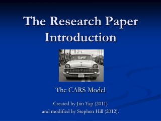 The Research Paper Introduction