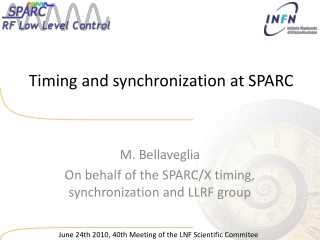 Timing and synchronization at SPARC