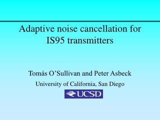 Adaptive noise cancellation for IS95 transmitters