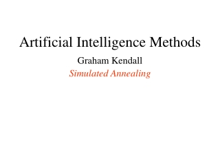 Artificial Intelligence Methods