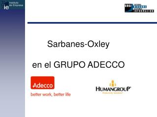 Sarbanes-Oxley en el GRUPO ADECCO