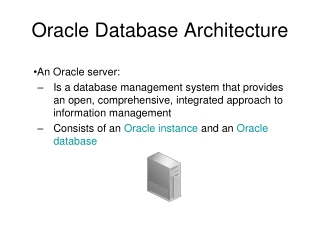 Oracle Database Architecture