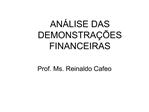 AN LISE DAS DEMONSTRA ES FINANCEIRAS