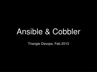 Ansible &amp; Cobbler