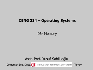 CENG 334 – Operating Systems 06-  Memory