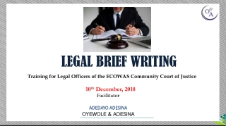 LEGAL BRIEF WRITING