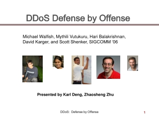 DDoS Defense by Offense