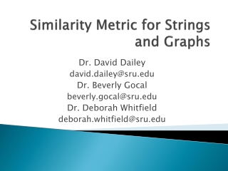 Similarity Metric for Strings and Graphs