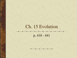 Ch. 15 Evolution