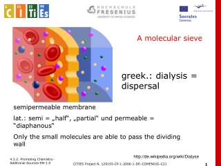 greek.: dialysis = dispersal