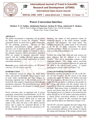 Power Conversion Interface