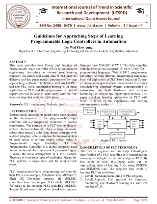 Guidelines for Approching Steps of Learning Programmable Logic Controllers in Automation