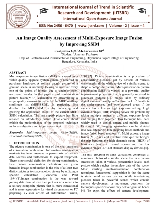 An Image Quality Assessment of Multi Exposure Image Fusion by Improving SSIM