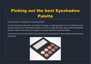 Eyeshadow Palette Maker