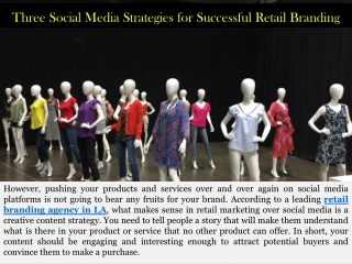 Three Social Media Strategies for Successful Retail Branding