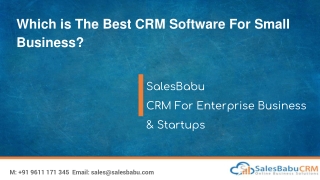 Which is The Best CRM Software For Small Business?
