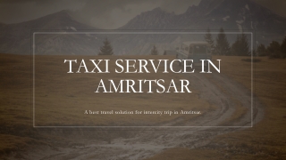 Taxi Service in Amritsar