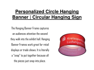 Personalized Circle Hanging Banner | Circular Hanging Sign