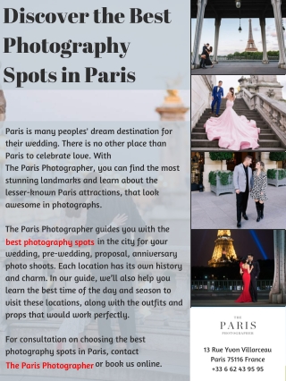 Discover the Best Photography Spots in Paris