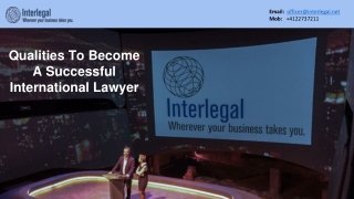 Qualities to Become a Successful International Lawyer