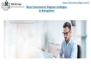 Best Commerce Degree Colleges in Bangalore - IBMR IBS