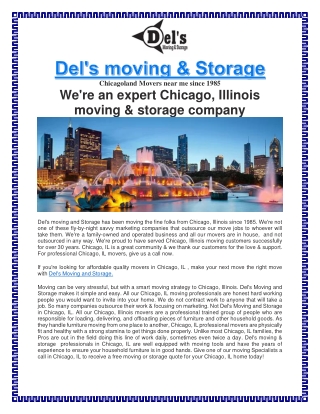 Del's moving & Storage
