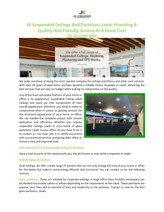 JK Suspended Ceilings