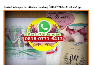 Kartu Undangan Pernikahan Bandung O818-O771-6413[wa]