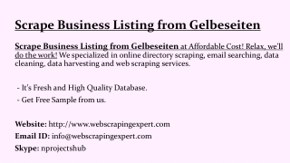 Scrape Business Listing from Gelbeseiten
