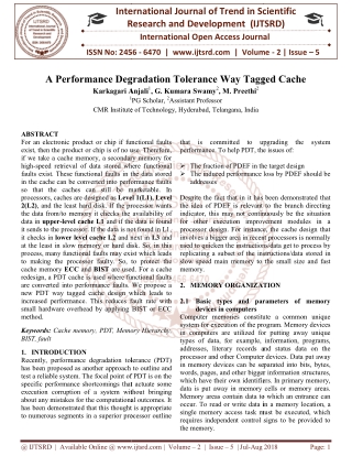 A Performance Degradation Tolerance Way Tagged Cache