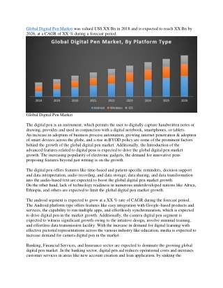 Global Digital Pen Market