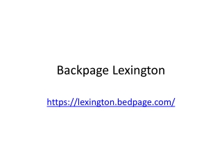 Backpage Lexington