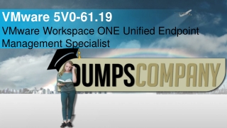 5V0-61.19 VMware Workspace ONE Unified Endpoint Management Specialist PDF Questions