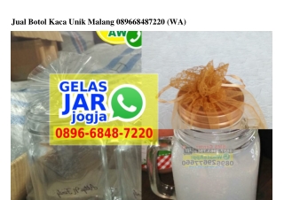 Jual Botol Kaca Unik Malang O896·6848·722O[wa]