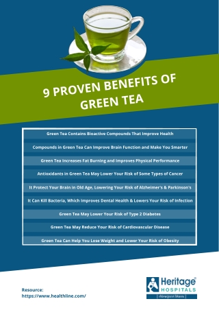 9 Proven Benefits of Green Tea