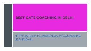 Best Gate Coaching in Delhi