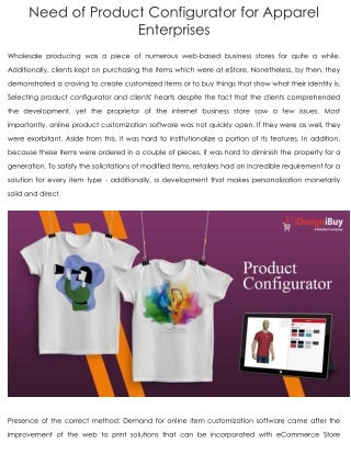 Need of Product Configurator for Apparel Enterprises