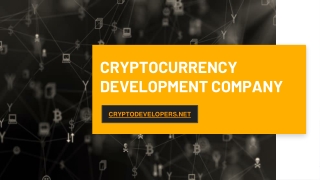 Cryptocurrency Development services company