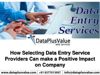Data Entry Outsourcing - An Alternative Solution of Costly Services
