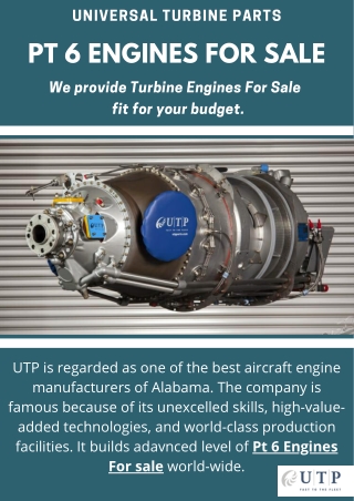Get Quality Verified Pt6 Engine For Sale