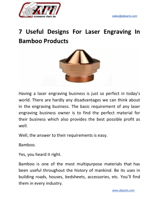 7 Useful Designs For Laser Engraving In Bamboo Products