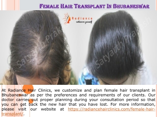 Female Hair Transplant In Bhubaneswar