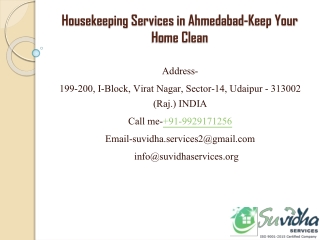 Housekeeping Services in Ahmedabad-Keep Your Home Clean