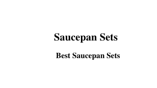 Best Saucepan Sets